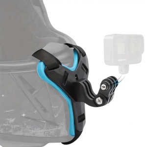 Suport pentru camera actiune (GoPro, DJI, Insta)- Negru + Albastru