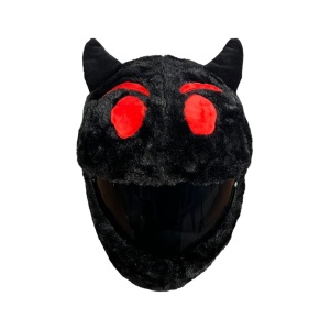Husa casca moto - Demon negru ( ochii rosii )