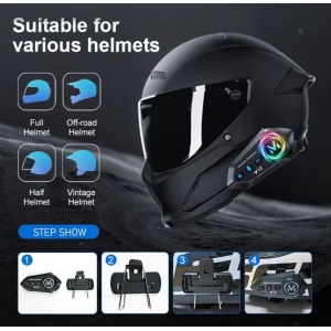 Intercom Bluetooth + radio pentru Casca Moto Y12