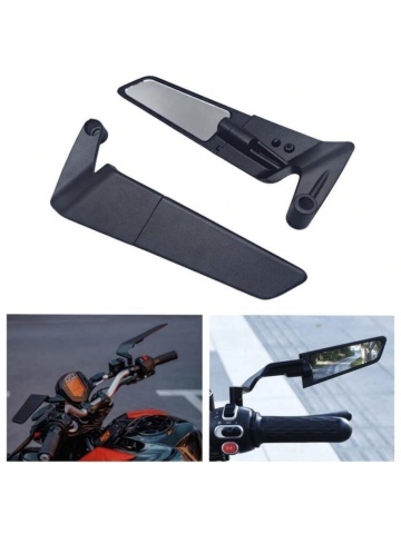 Oglinzi moto aerodinamice pentru ghidon - (naked, scuter, atv) - marime L - Img 2