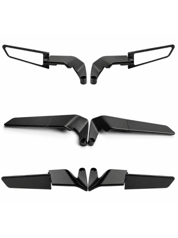 Oglinzi moto aerodinamice pentru ghidon - (naked, scuter, atv) - marime L - Img 3