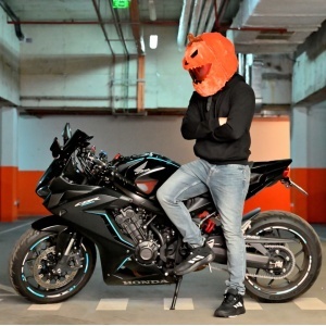 Husa casca moto - Dovleac