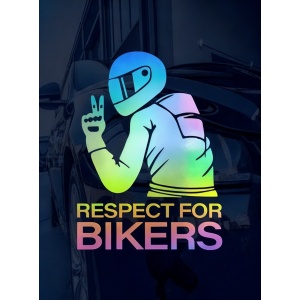 Sticker "Respect for bikers" - reflectorizant