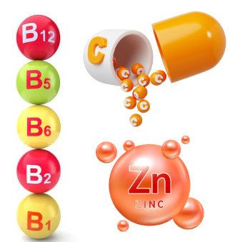 complex de vitamina B, zinc si vitmina C