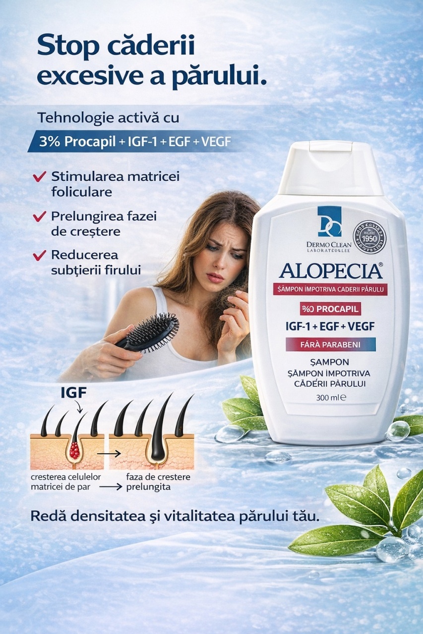 Alopecia, IGF, Sampon Anticadere Par cu Procapil 3%, 300ML - Dermo Clean Laboratories - imagine 2