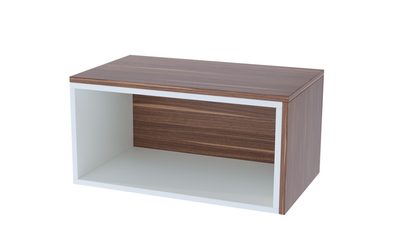 Măsuță de cafea, culoare Nuc & Alb – design modern, compact și versatil - imagine 2