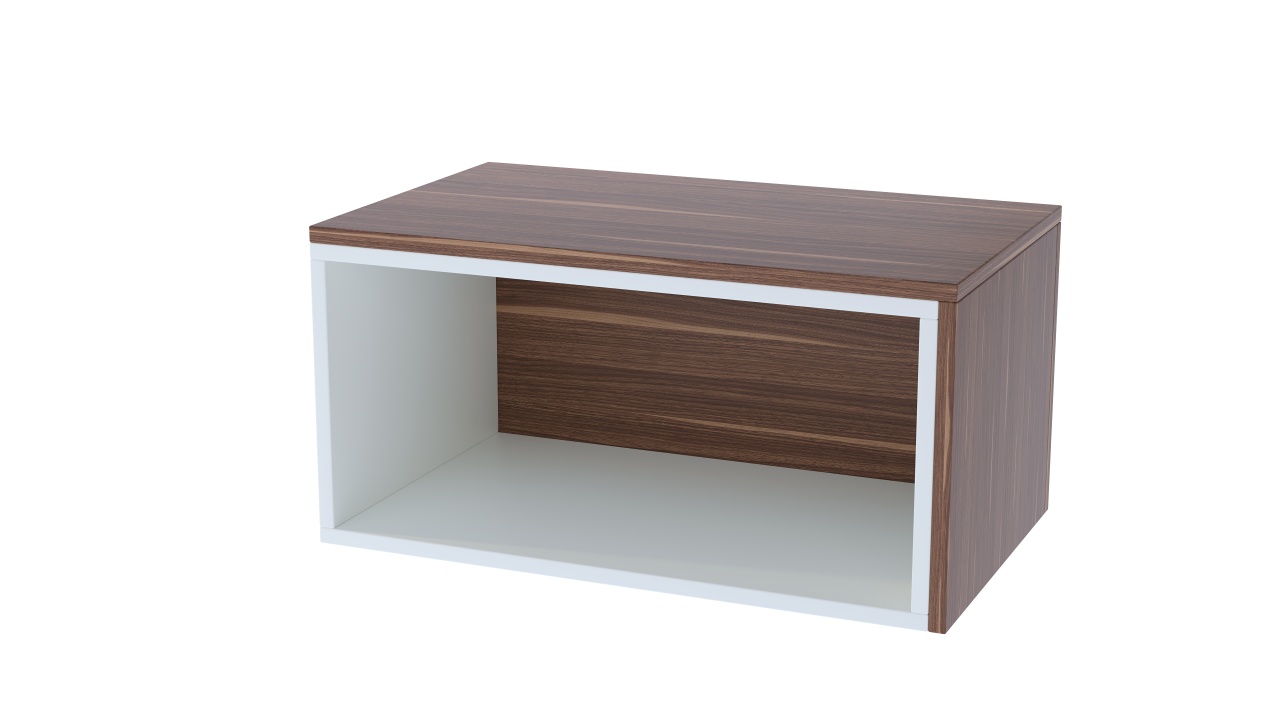 Măsuță de cafea, culoare Nuc & Alb – design modern, compact și versatil - imagine 3