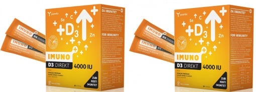 Imuno D3 Direkt, Vitamina D3 4000UI cu Vitamina C si Zinc, 30 plicuri 2 Bucati