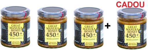 3+ 1 GRATIS Miere de Manuka MGO 450+, 250g