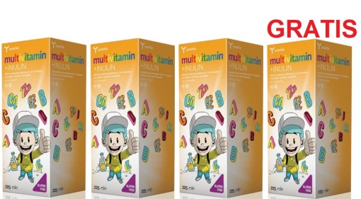 Multivitamine + Inulina, 225ML, Yasenka 3+1 GRATIS