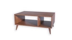 Măsuță de cafea, Nuc deschis – design modern cu spațiu de depozitare - Img 2