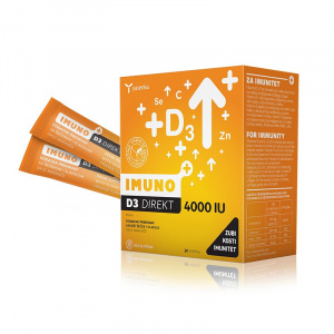 Vitamina D3 4000UI cu Vitamina C si Zinc, 30 plicuri Yasenka - Img 1