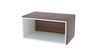Măsuță de cafea, culoare Nuc & Alb – design modern, compact și versatil - Img 3