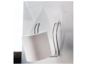 Suport hârtie igienică, cu finisaj cromat, design elegant și montaj in doar 5 minute fără găurire