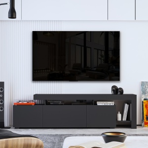 Comoda TV suspendata antracit pentru televizoare de până la 85'' - Img 1