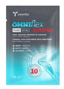 Kollagén az ízületek számára, Marin, 1 tasak, narancs ízű, glükózamint és MSM-et tartalmaz – Omniflex Flexvital Strong