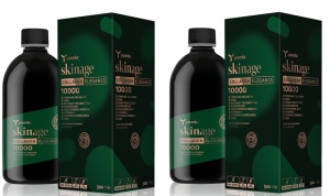 Folyékony, hidrolizált tengeri kollagén 10 000 mg, cukormentes, kellemes fekete cseresznye ízű, 500 ml, hialuronsavval és koenzim Q10-zel, 2 darabos csomag