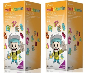 Sirop multivitamine copii cu inulina (prebiotic copii), 2 bucati