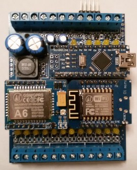 CSTGWL16 - CombiTel Scheda di sviluppo IoT per Telecontrollo GSM, WIFI, LAN, ARDUINO 16 I/O, ADC, domotica