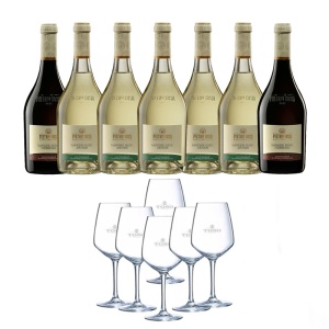 Pachet 7 Sticle Vin Langhe DOC Arneis + Nebbiolo + 6 Pahare Cadou Pietro Toso
