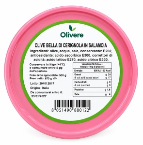 Măsline Verzi Întregi Bella di Cerignola Sinisi 970gr - Img 3
