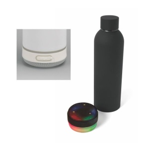 Termos Alb 500ml cu Boxă Bluetooth și LED - Img 2