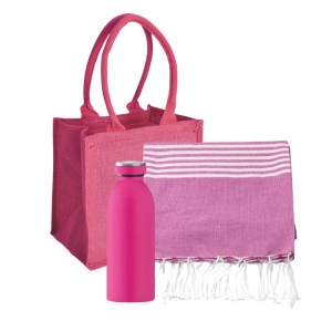 Set de plajă 3 Piese Fucsia