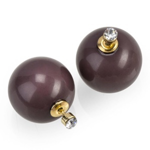 Cercei cu Perle Moka și Cristale Swarovski Zoppini Firenze - Img 2
