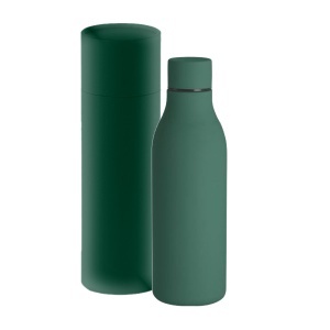 Termos Verde Închis cu Textură Soft în Cutie Cadou 550ml