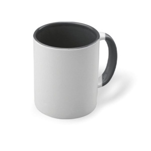 Cană ceramică alb/negru