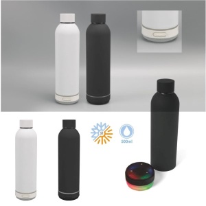 Termos Negru 500ml cu Boxă Bluetooth și LED - Img 3