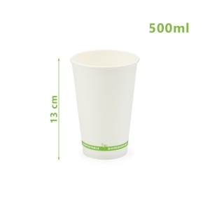 Pahar Carton Compostabil / Biodegradabil 500ml 50buc/set