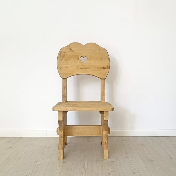 Scaun Rustic Lemn Masiv, model C-252, 53 x 47 x 102 cm
