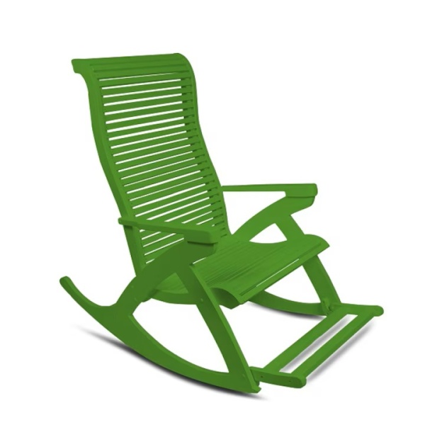 Scaun Balansoar Lemn Masiv Romina, vopsit VERDE, 132 x 72 x 120 cm