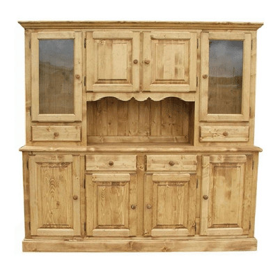 Bufet Rustic Inka Flaveur Lemn Masiv, 8 usi si 4 sertare, 204 x 48/40 x 200 cm
