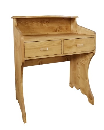 Birou Rustic Cabana cu 2 sertare, lemn masiv, 80 x 50 x 100 cm - Img 2