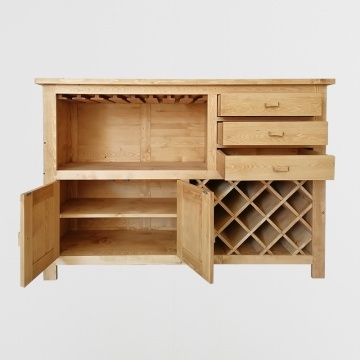 Bufet de bar Rustic Cabana cu suport pentru sticle de vin 160 x 50 x 110 - Img 2