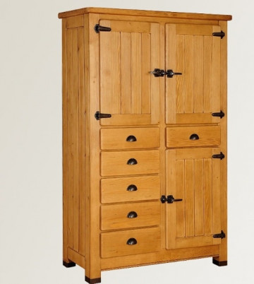 Bufet Montana lemn masiv, 3 usi si 6 sertare, 120 x 48 x 185 cm