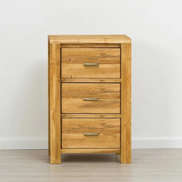 Comoda cu 3 sertare Colibri, Lemn masiv rustic, 55 x 46 x 85 cm - Img 2