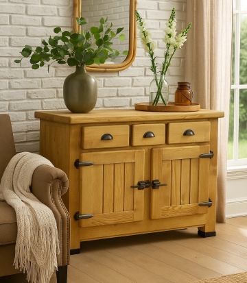 Comoda Montana lemn masiv, 116 x 48 x 86 cm