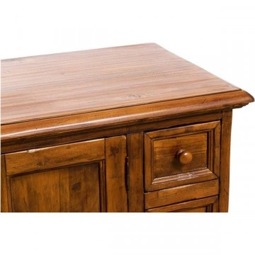 Comoda TV Dolce Toscana nuc antik lemn masiv de tei, 150 x 51 x 56 cm - Img 4
