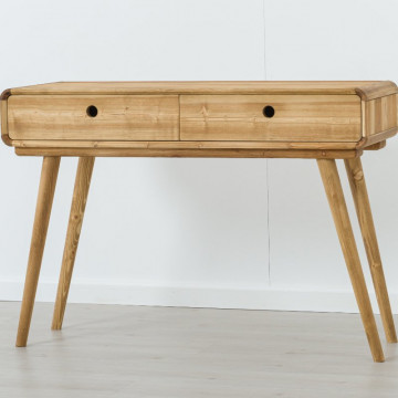 Consola cu 2 sertare Sahara, Lemn masiv rustic, 110 x 40 x 78 cm - Img 5