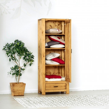 Dulap 1 usa si 1 sertar Ecuador, Lemn masiv rustic, 72 x 45 x 195 cm - Img 5