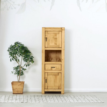 Dulap 2 usi, 1 sertar si nisa Ecuador, Lemn masiv rustic, 61 x 46 x 180 cm - Img 7