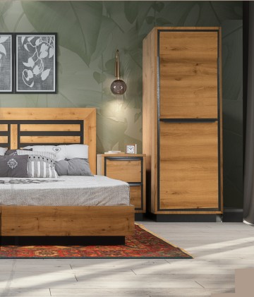 Dulap Lemn masiv Mexicana cu 1 usa, 60 x 55 x 170 cm - Img 7