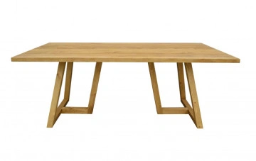 Masa dining din lemn masiv Gloria, model D007, 200 x 100 x 75 cm - Img 2