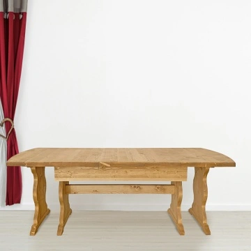 Masa rustica Manole Lemn Masiv, de 4 x extensibila 180/360 x 90 cm - Img 3