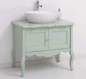 Masca de baie lemn masiv Shabby Rustic cu 2 usi, 90 x 54 x 75 cm - Img 3