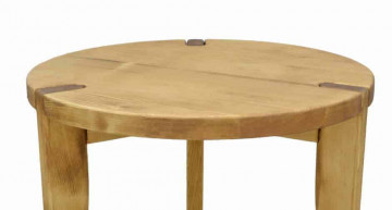 Masuta de cafea rotunda lemn masiv Gloria, model B006, Ø 50 x H 45 cm - Img 2