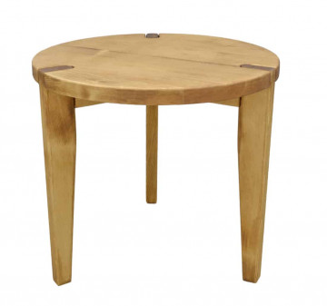 Masuta de cafea rotunda lemn masiv Inka, model B006, Ø 50 x H 45 cm - Img 1
